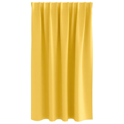 Mörkläggningsgardiner med Ringar 2 pcs Senapsgul 140 x 140 cm