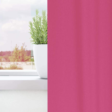 Mörkläggningsgardiner med Ringar 2 pcs Klart Pink 140 x 140 cm