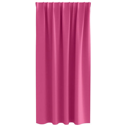 Mörkläggningsgardiner med Ringar 2 st Klart Pink 175 x 140 cm