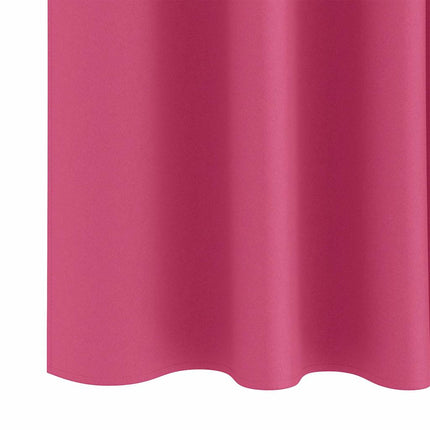 Mörkläggningsgardiner med Ringar 2 pcs Klart Pink 245 x 140 cm