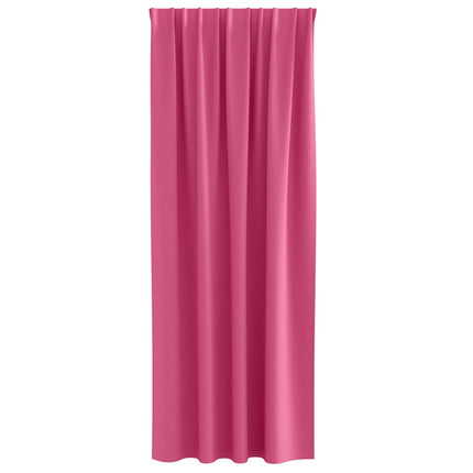 Mörkläggningsgardiner med Ringar 2 pcs Klart Pink 260 x 140 cm