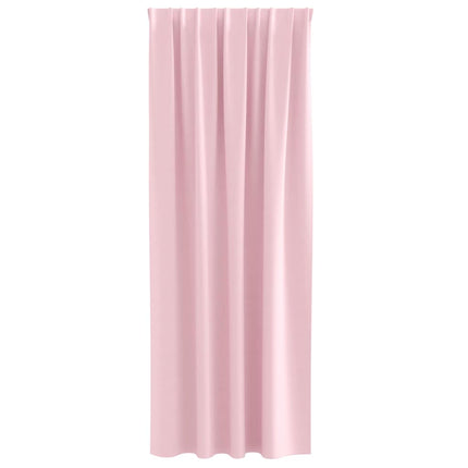 Mörkläggningsgardiner med Ringar 2 st Babyrosa 245 x 140 cm