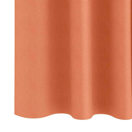 Mörkläggningsgardiner med Ringar 2 pcs Terracotta 140 x 140 cm