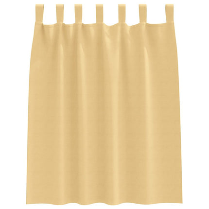 Mörkläggningsgardiner med Ringar 2 pcs Beige 140 x 140 cm