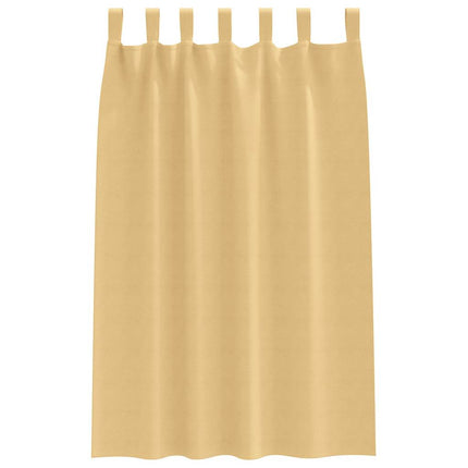 Mörkläggningsgardiner med Ringar 2 pcs Beige 175 x 140 cm