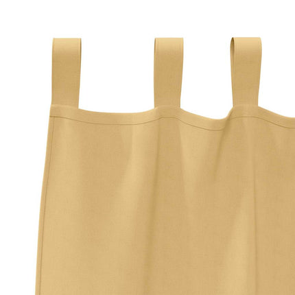 Mörkläggningsgardiner med Ringar 2 pcs Beige 225 x 140 cm