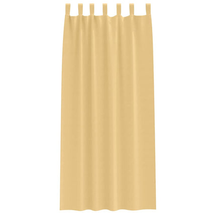 Mörkläggningsgardiner med Ringar 2 pcs Beige 245 x 140 cm