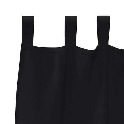Mörkläggningsgardiner med Ringar 2 pcs Svart 175 x 140 cm