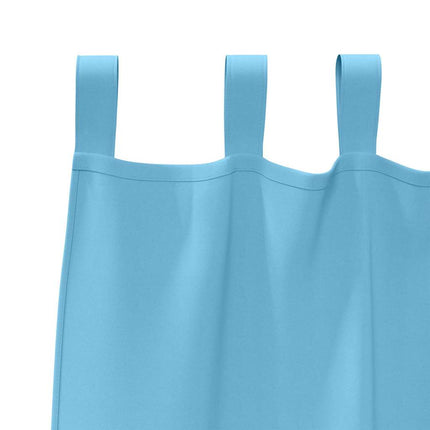 Mörkläggningsgardiner med Ringar 2 pcs Ljusblå 225 x 140 cm