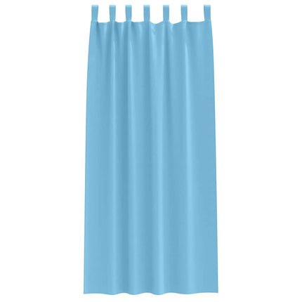 Mörkläggningsgardiner med Ringar 2 pcs Ljusblå 245 x 140 cm