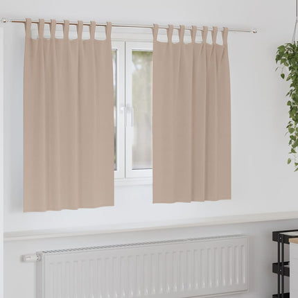 Mörkläggningsgardiner med Ringar 2 pcs Taupe 140 x 140 cm