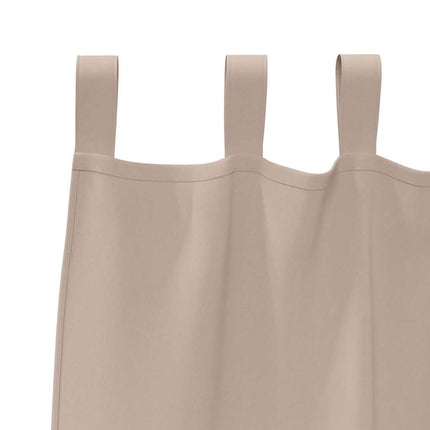 Mörkläggningsgardiner med Ringar 2 st Taupe 175 x 140 cm