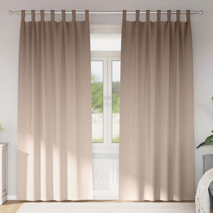 Mörkläggningsgardiner med Ringar 2 pcs Taupe 245 x 140 cm