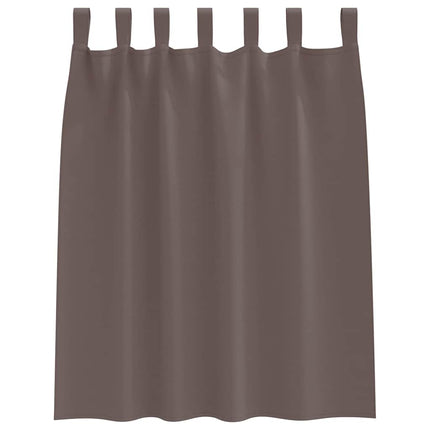 Mörkläggningsgardiner med Ringar 2 st Mörkbrun 140 x 140 cm