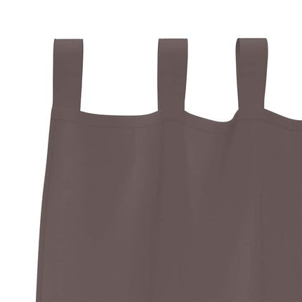 Mörkläggningsgardiner med Ringar 2 pcs Mörkbrun 225 x 140 cm