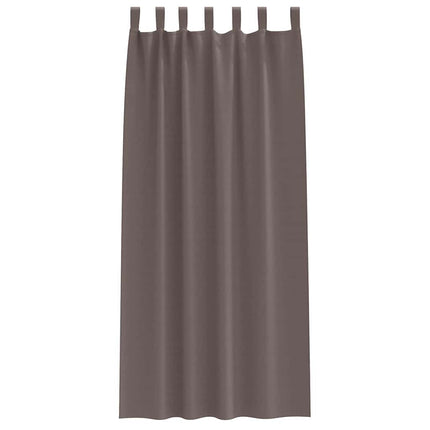 Mörkläggningsgardiner med Ringar 2 pcs Mörkbrun 260 x 140 cm