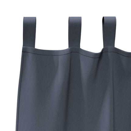 Mörkläggningsgardiner med Ringar 2 pcs Antracit 140 x 140 cm