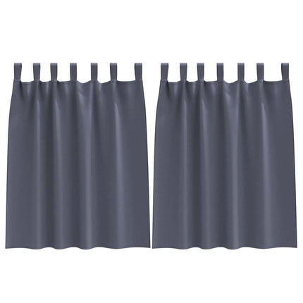 Mörkläggningsgardiner med Ringar 2 pcs Antracit 140 x 140 cm