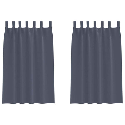 Mörkläggningsgardiner med Ringar 2 st Antracit 175 x 140 cm