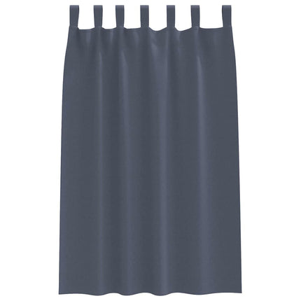 Mörkläggningsgardiner med Ringar 2 pcs Antracit 175 x 140 cm