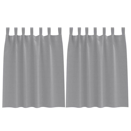 Mörkläggningsgardiner med Ringar 2 pcs Ljusgrå 140 x 140 cm