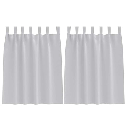 Mörkläggningsgardiner med Ringar 2 pcs Ljusgrå 140 x 140 cm