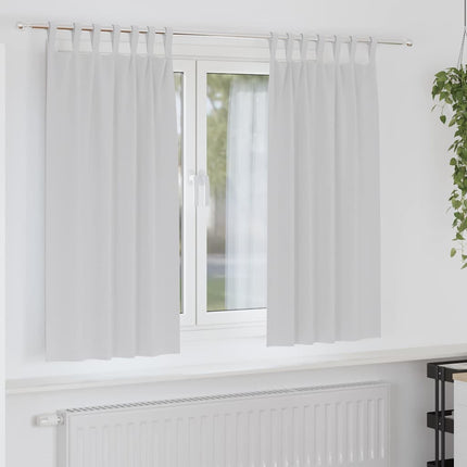 Mörkläggningsgardiner med Ringar 2 st Ljusgrå 175 x 140 cm