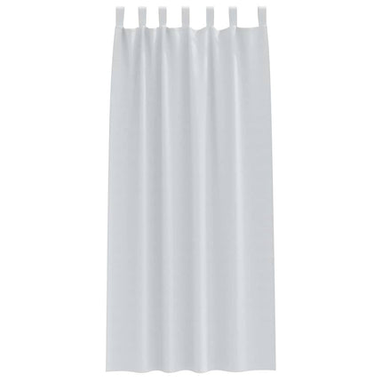 Mörkläggningsgardiner med Ringar 2 pcs Ljusgrå 225 x 140 cm