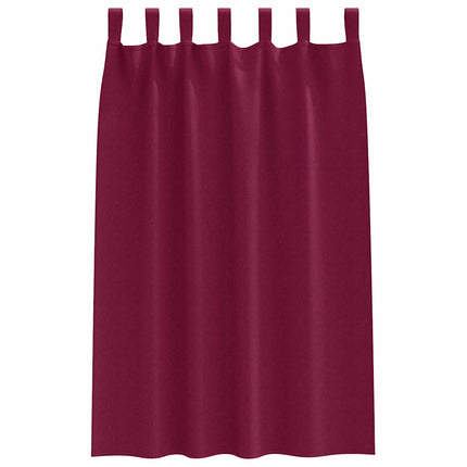 Mörkläggningsgardiner med Ringar 2 pcs Vinröd 175 x 140 cm