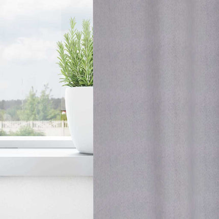 Mörkläggningsgardiner med Ringar 2 pcs Metallgrå 140 x 140 cm
