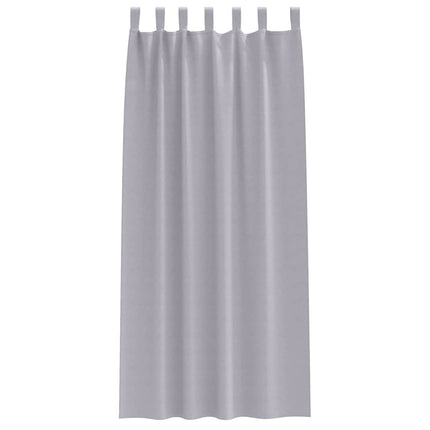 Mörkläggningsgardiner med Ringar 2 pcs Metallgrå 225 x 140 cm