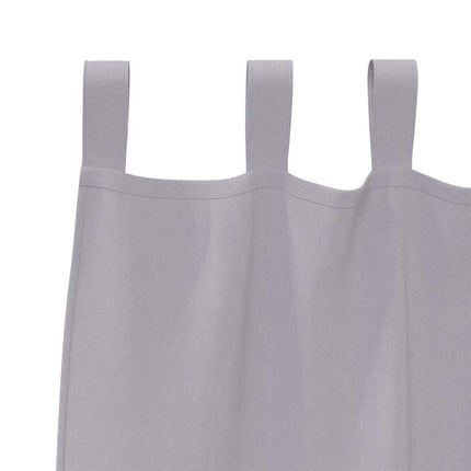 Mörkläggningsgardiner med Ringar 2 pcs Metallgrå 260 x 140 cm