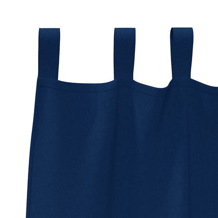 Mörkläggningsgardiner med Ringar 2 pcs Mörkblå 140 x 140 cm