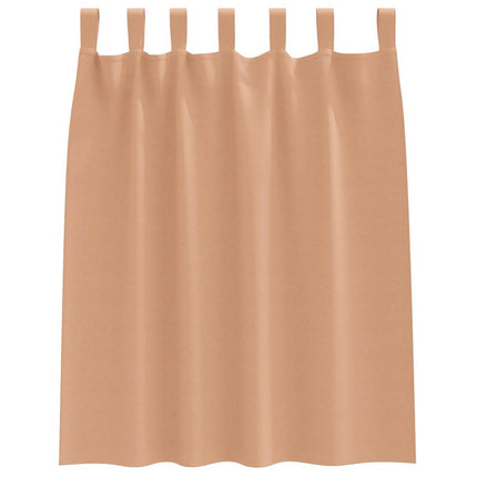 Mörkläggningsgardiner med Ringar 2 pcs Ljusbrun 140 x 140 cm