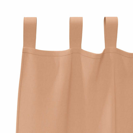 Mörkläggningsgardiner med Ringar 2 pcs Ljusbrun 225 x 140 cm
