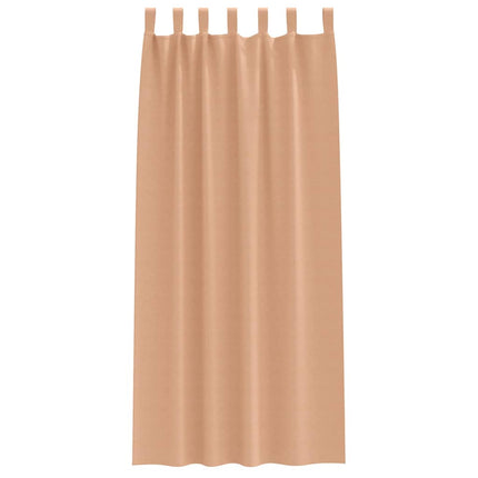 Mörkläggningsgardiner med Ringar 2 pcs Ljusbrun 260 x 140 cm