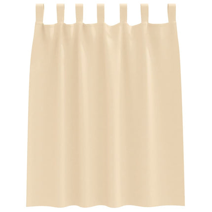 Mörkläggningsgardiner med Ringar 2 pcs Kräm 140 x 140 cm
