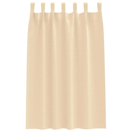 Mörkläggningsgardiner med Ringar 2 pcs Kräm 175 x 140 cm