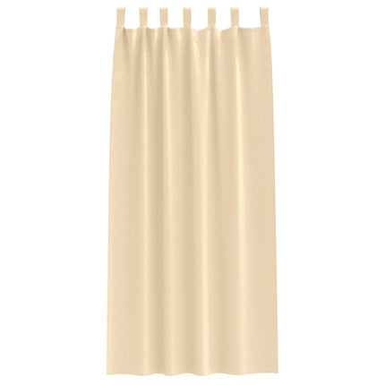 Mörkläggningsgardiner med Ringar 2 pcs Kräm 225 x 140 cm