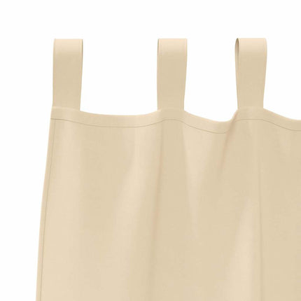 Mörkläggningsgardiner med Ringar 2 pcs Kräm 260 x 140 cm