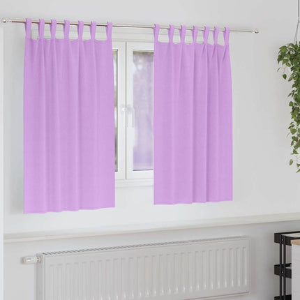 Mörkläggningsgardiner med Ringar 2 pcs Lila 140 x 140 cm