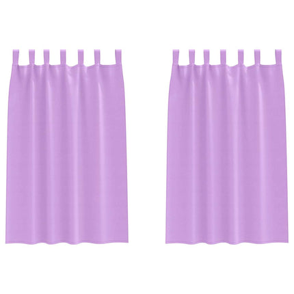 Mörkläggningsgardiner med Ringar 2 st Lila 175 x 140 cm