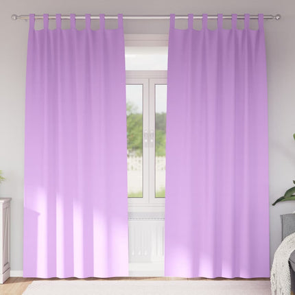 Mörkläggningsgardiner med Ringar 2 pcs Lila 245 x 140 cm