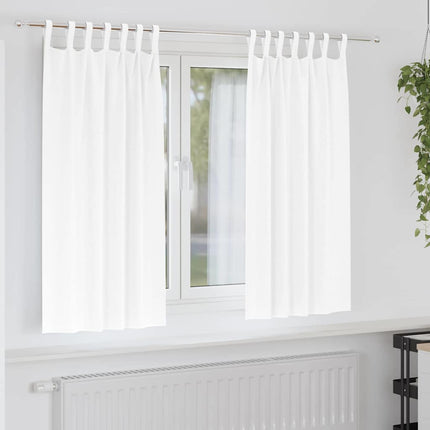 Mörkläggningsgardiner med Ringar 2 st Ren Vit 175 x 140 cm