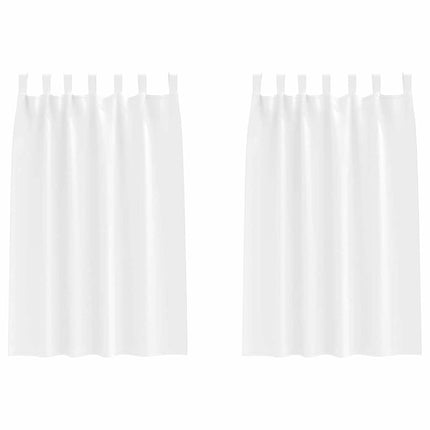Mörkläggningsgardiner med Ringar 2 pcs Ren Vit 175 x 140 cm