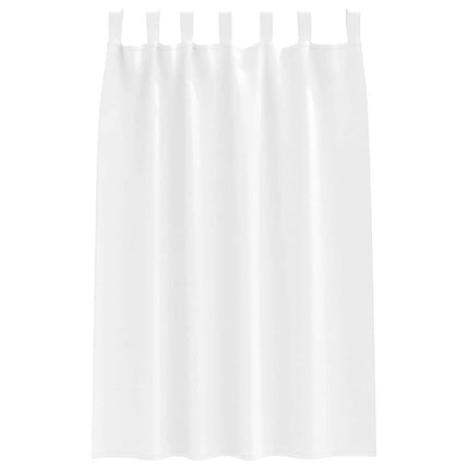 Mörkläggningsgardiner med Ringar 2 pcs Ren Vit 175 x 140 cm