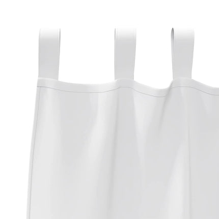 Mörkläggningsgardiner med Ringar 2 pcs Ren Vit 225 x 140 cm