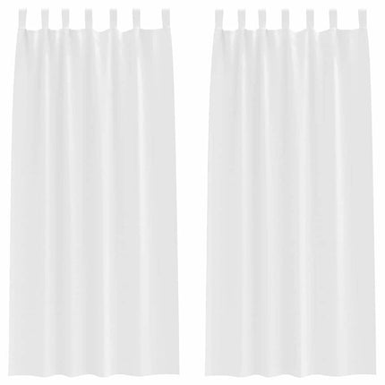 Mörkläggningsgardiner med Ringar 2 pcs Ren Vit 260 x 140 cm