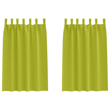 Mörkläggningsgardiner med Ringar 2 pcs Grön 175 x 140 cm