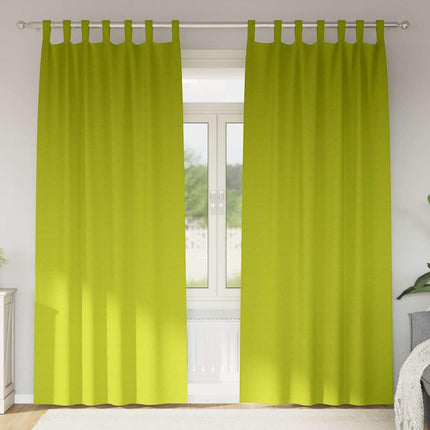 Mörkläggningsgardiner med Ringar 2 pcs Grön 245 x 140 cm